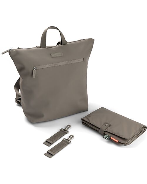 Done By Deer Changing Backpack with Foldable Changing Table and Stroller Hooks - Taupe - Made with recycled bottles! Changing Backpack