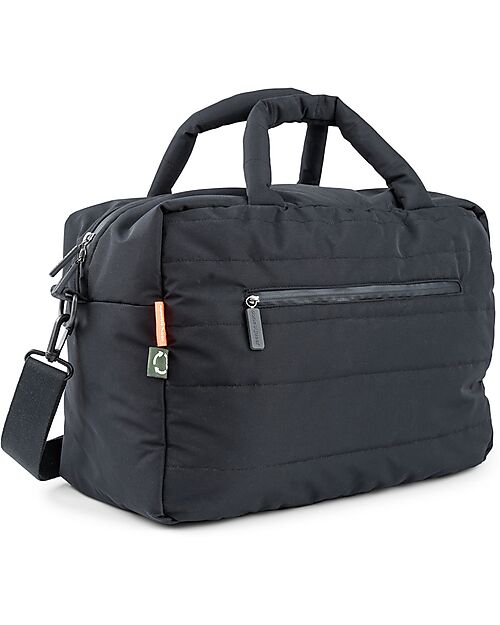 Done By Deer Changing Bag with Changing Pad - Quilted - Black - 24 L - Made from Recycled Plastic Bottles Diaper Changing Bags