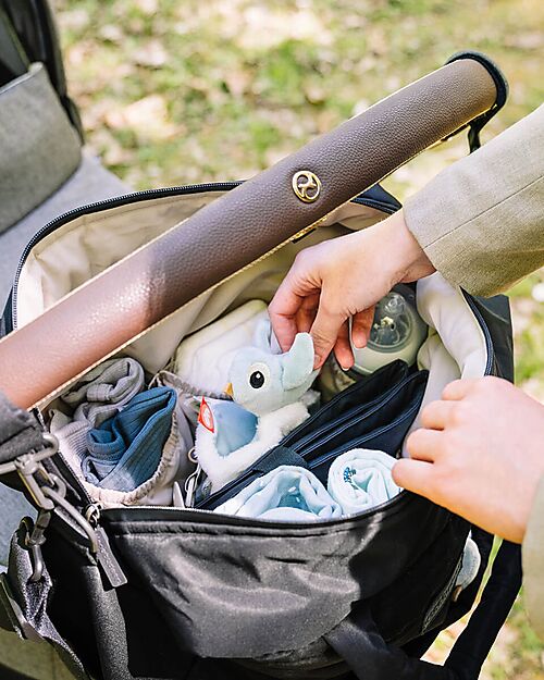 Done By Deer Changing Bag with Changing Pad - Quilted - Black - 24 L - Made from Recycled Plastic Bottles Diaper Changing Bags