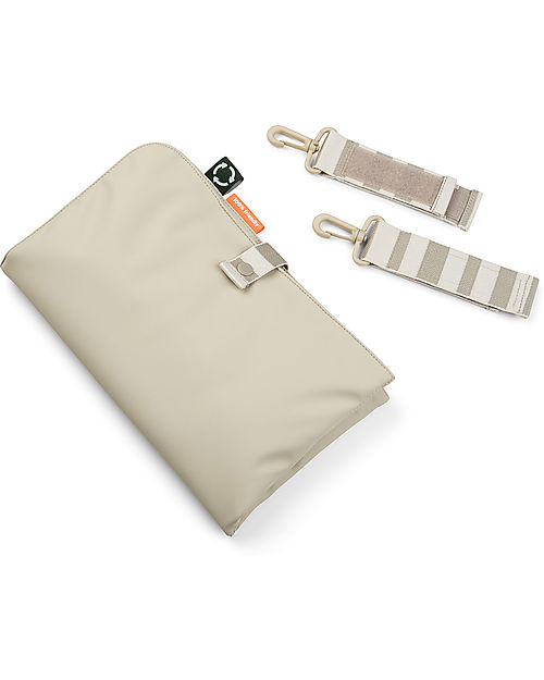 Done By Deer Changing Bag with Changing Pad - Quilted - Sand - 24 L - Made with Recycled Plastic Bottles Diaper Changing Bags