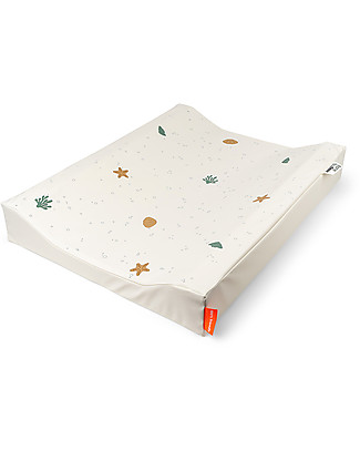 Done By Deer Changing Pad Sea Friends Beige - 50x65x10 cm - Waterproof Changing Mats And Covers