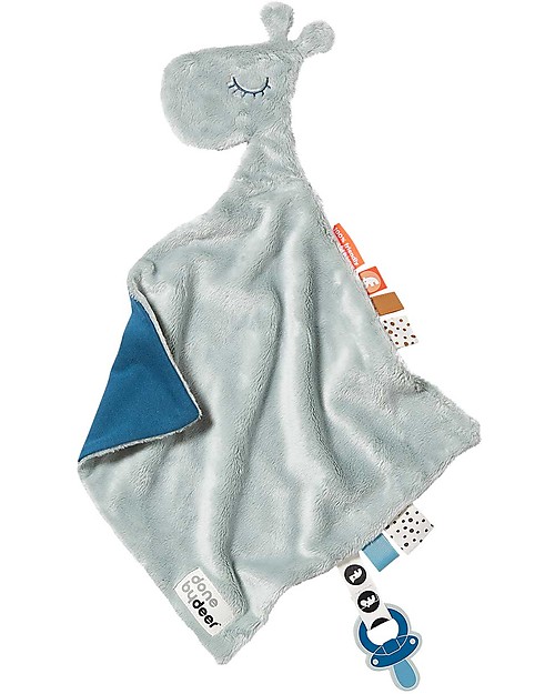 Done By Deer Comfort Blanket Raffi, Blue - 30x30 cm Doudou & Comforters