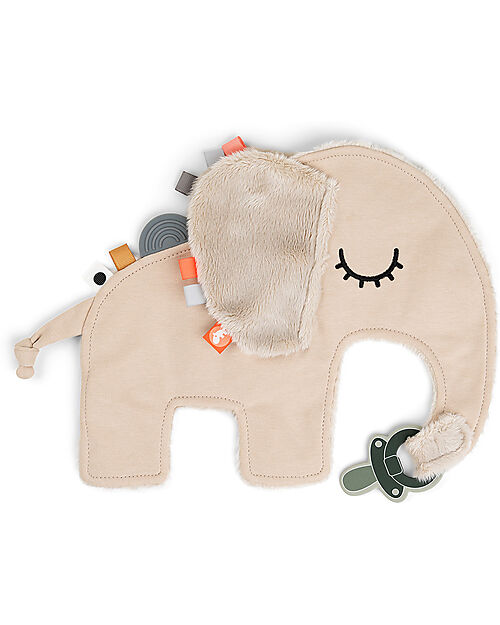 Done By Deer Comfort Blanket with Pacifier Clip Cozy Friend - Elphee - Sand Doudou & Comforters