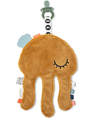 Done By Deer Comfort Blanket with Pacifier Clip Cozy Friend Jelly- Mustard - 25x22 cm Soft Toys