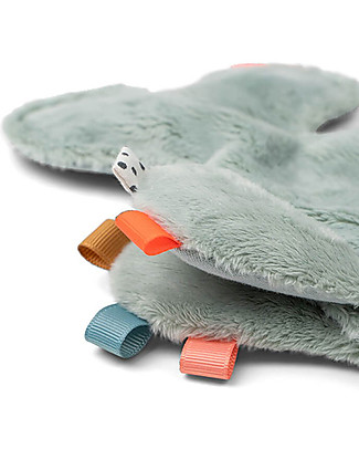 Done By Deer Comfort Blanket with Pacifier Clip Cozy Friend Wally- Blue - 25x22 cm Soft Toys