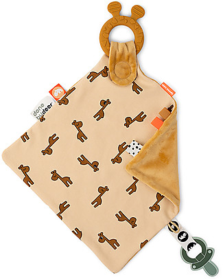 Done By Deer Comfort Teether Raffi Mustard - 22x22 cm Teethers