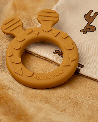 Done By Deer Comfort Teether Raffi Mustard - 22x22 cm Teethers