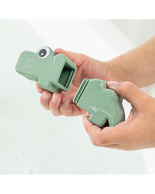 Done By Deer Croco Bath Squirter Toy - Green - Silicone Bath Toys