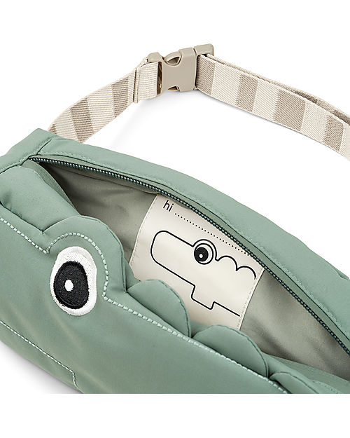 Done By Deer Cross-over Kids Bag- Croco - Green - Made with Recycled Plastic Bottles Pencil Cases