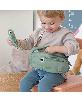 Done By Deer Cross-over Kids Bag- Croco - Green - Made with Recycled Plastic Bottles Pencil Cases