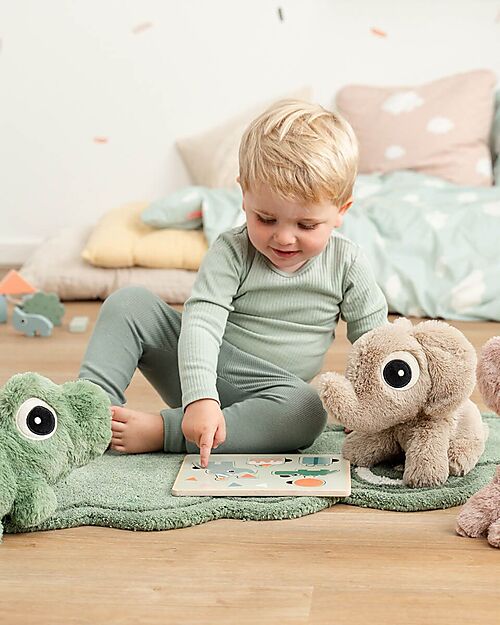 Done By Deer Cuddle Bestie Croco - Green - Super Soft - Contains Mini Book - 0+ Soft Toys