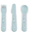 Done By Deer Cutlery Set - Happy Dots Blue - 100% Food-Grade PP Cutlery