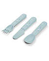 Done By Deer Cutlery Set - Happy Dots Blue - 100% Food-Grade PP Cutlery