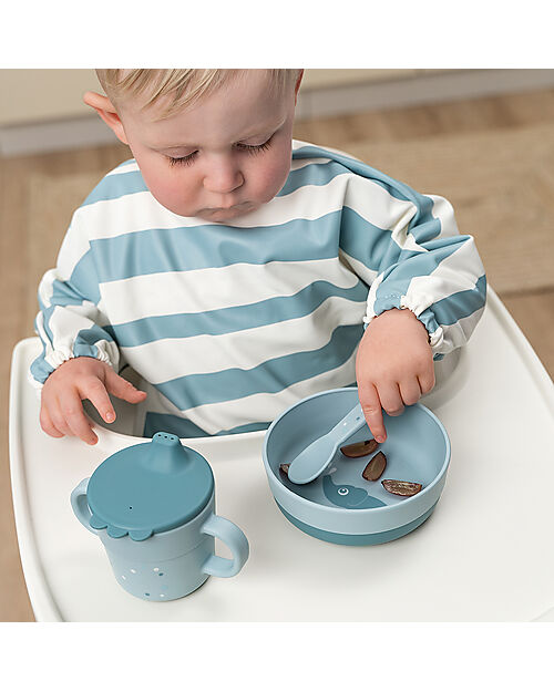 Done By Deer Cutlery Set - Happy Dots Blue - 100% Food-Grade PP Cutlery