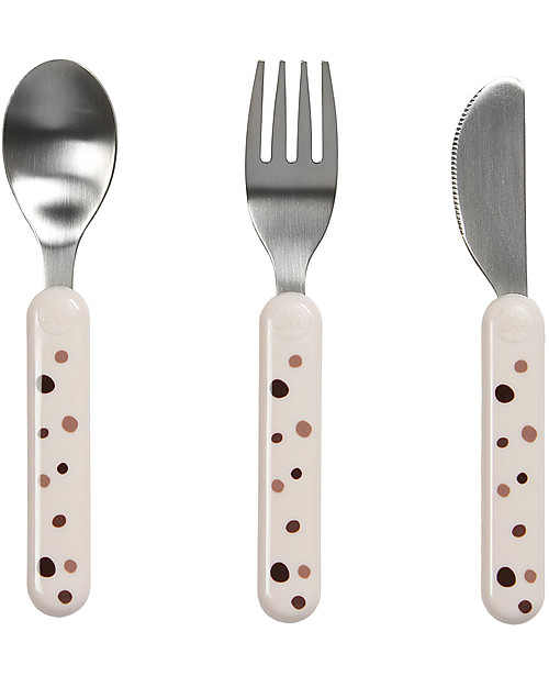 Done By Deer Cutlery Set Powder Dreamy Dots - Stainless steel Cutlery