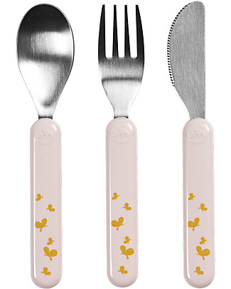 Done By Deer Cutlery Set, Powder/Gold - Stainless steel Cutlery