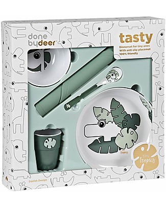Done By Deer Dinner Set Tiny Tropics - 5 pieces Meal Sets