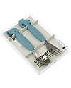 Done By Deer Easy Grip Cutlery Set - Fork and Spoon - Blue - Silicone Food Grade and Stainless steel Cutlery