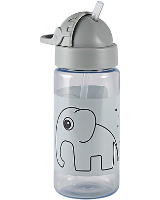 Done By Deer Elphee Non-Spill Straw bottle - Grey BPA-Free Bottles