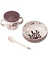 Done By Deer First Meal Set Sea Friends - Powder - Bowl+Spoon+Spout Cup Meal Sets