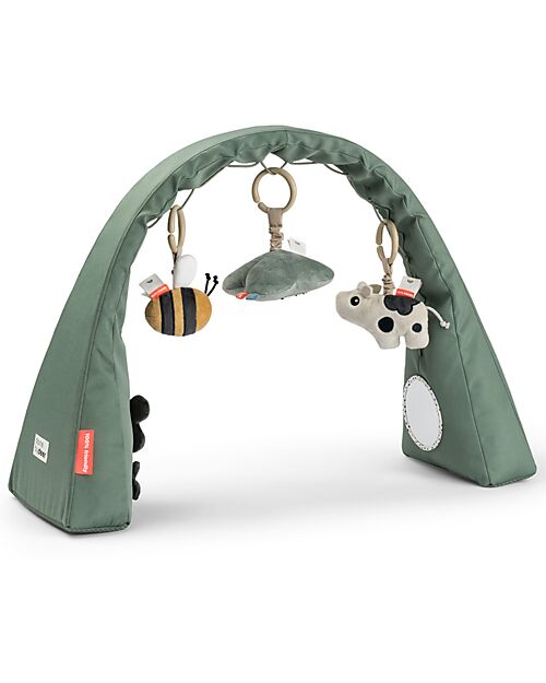 Done By Deer Flexible Activity Gym - Tiny Farm - Green - Perfect for Traveling - 0+ Baby Gym