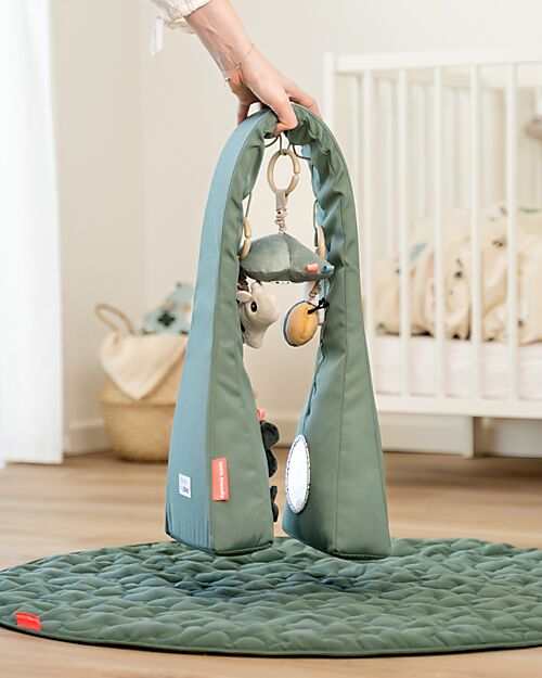 Done By Deer Flexible Activity Gym - Tiny Farm - Green - Perfect for Traveling - 0+ Baby Gym