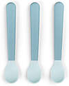 Done By Deer Foodie Anti-Slip Baby Spoon 3-pack - Blue - 100% food grade PP Cutlery