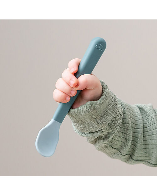 Done By Deer Foodie Anti-Slip Baby Spoon 3-pack - Blue - 100% food grade PP Cutlery