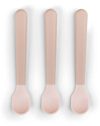 Done By Deer Foodie Anti-Slip Baby Spoon 3-pack - Powder - 100% food grade PP Cutlery