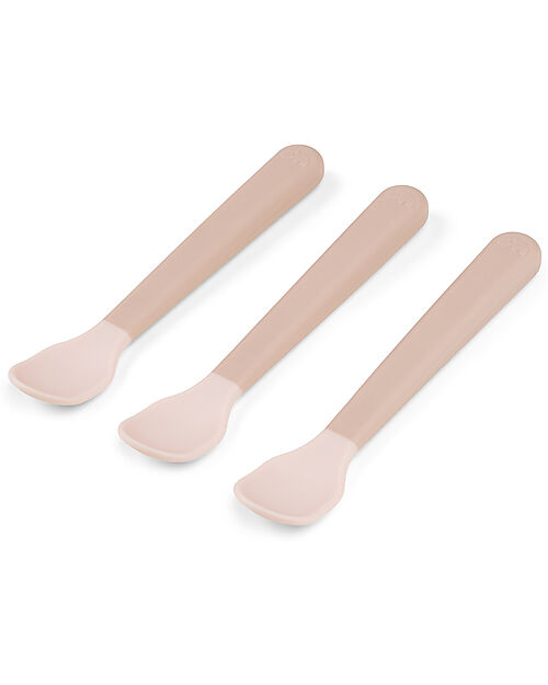 Done By Deer Foodie Anti-Slip Baby Spoon 3-pack - Powder - 100% food grade PP Cutlery