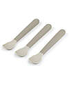 Done By Deer Foodie Anti-Slip Baby Spoon 3-pack - Sand - 100% food grade PP Cutlery