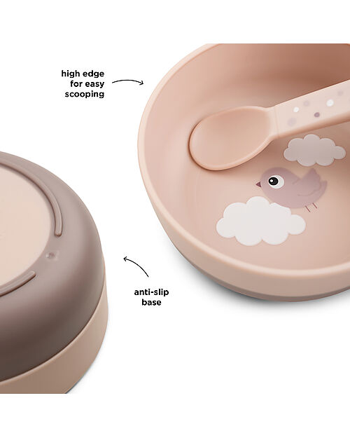 Done By Deer Foodie Bowl - Happy Clouds Powder - 100% Food-Grade PP Bowls & Plates
