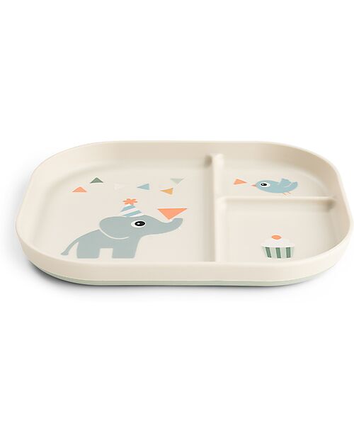 Done By Deer Foodie Compartment Plate - Celebration - Sand - 100% Food-Grade PP Bowls & Plates