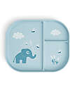 Done By Deer Foodie Compartment Plate - Elphee Blue - 100% Food-Grade PP Bowls & Plates