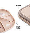 Done By Deer Foodie Compartment Plate - Happy Clouds Powder - 100% Food-Grade PP Bowls & Plates