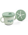 Done By Deer Foodie Cup with Spout and Snacks - Croco - Green - 100% Alimentary PP Cups