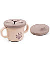 Done By Deer Foodie Cup with Spout and Snacks - Wally - Powder Pink - 100% Alimentary PP Cups