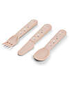 Done By Deer Foodie Cutlery Set - Happy Dots Powder - 100% Food-Grade PP Cutlery