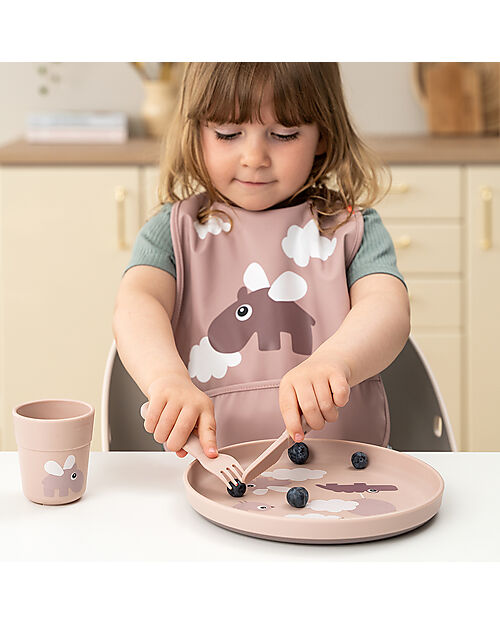 Done By Deer Foodie Cutlery Set - Happy Dots Powder - 100% Food-Grade PP Cutlery