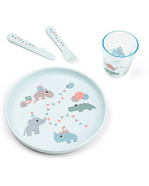 Done By Deer Foodie Dinner Set - Celebration - Blue Meal Sets