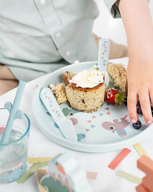 Done By Deer Foodie Dinner Set - Celebration - Blue Meal Sets