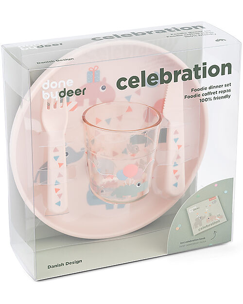 Done By Deer Foodie Dinner Set - Celebration - Powder Meal Sets