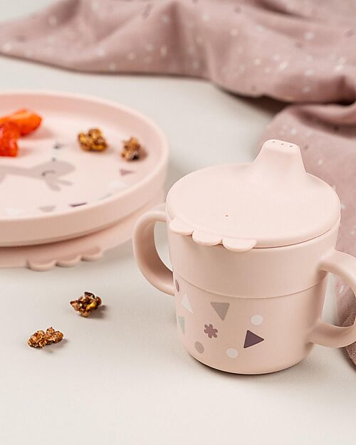 Done By Deer Foodie Dinner Set - Plate Bowl and Cup - Celebration - Powder - 100% Food-Grade PP Meal Sets