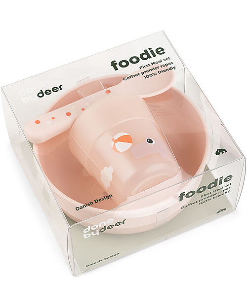 Done By Deer Foodie First Meal Set - Bowl Cup and Spoon - Elphee & Croco - Powder - 100% food grade PP Meal Sets