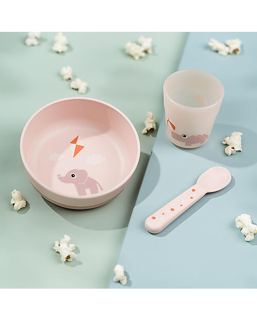 Done By Deer Foodie First Meal Set - Bowl Cup and Spoon - Elphee & Croco - Powder - 100% food grade PP Meal Sets