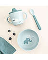 Done By Deer Foodie First Meal Set - Bowl Cup and Spoon - Elphee - Blue - 100% food grade PP Meal Sets
