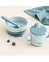 Done By Deer Foodie First Meal Set - Bowl Cup and Spoon - Elphee - Blue - 100% food grade PP Meal Sets