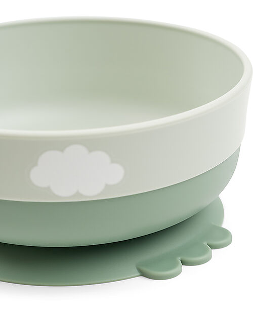 Done By Deer Foodie First Meal Set - Bowl Cup and Spoon - Happy Clouds - Green - 100% food grade PP Meal Sets