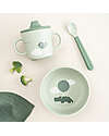Done By Deer Foodie First Meal Set - Bowl Cup and Spoon - Happy Clouds - Green - 100% food grade PP Meal Sets