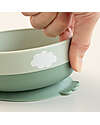 Done By Deer Foodie First Meal Set - Bowl Cup and Spoon - Happy Clouds - Green - 100% food grade PP Meal Sets